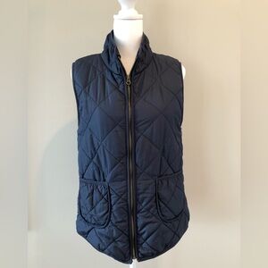 41 Hawthorne Quilted Vest Navy/Gray Womens M Excellent Condition